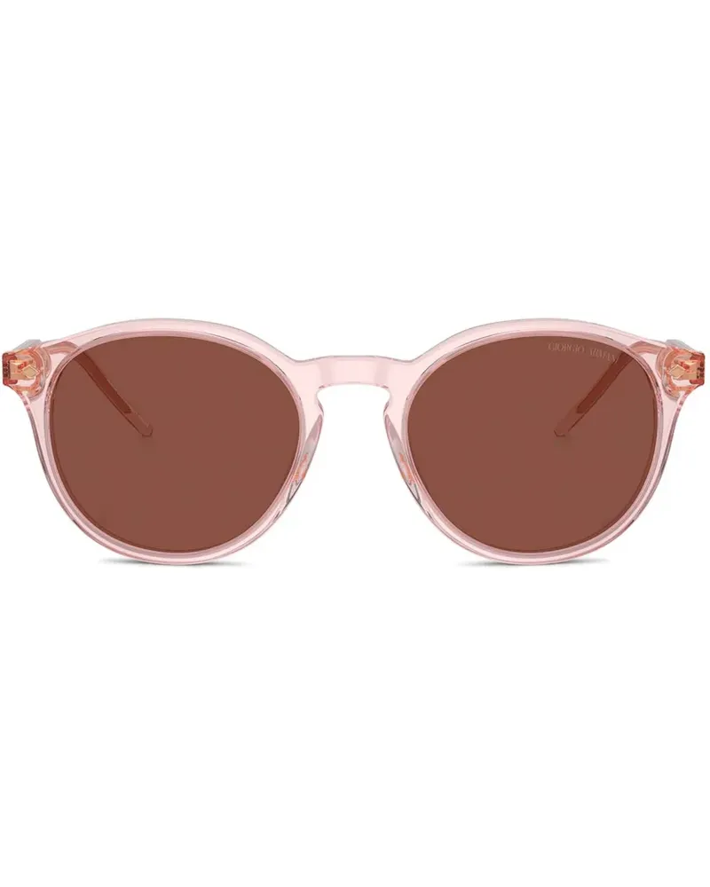 Giorgio Armani Sonnenbrille mit rundem Gestell - Rosa Rosa