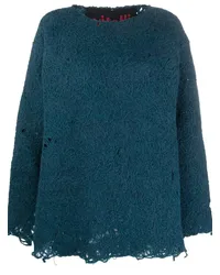 VITELLI Distressed-Pullover Blau