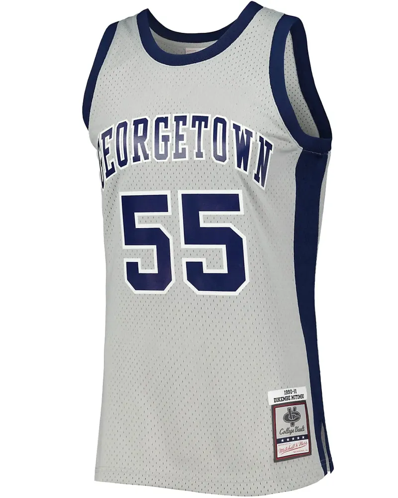 Mitchell & Ness NCAA Light "Georgetown 1990 Dikembe Mutombo" Trikot - Grau Grau
