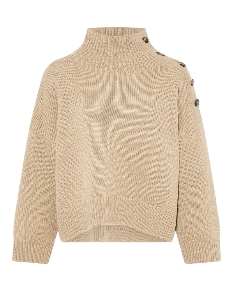 Yves Salomon button-embellished oversized sweater - Nude Nude