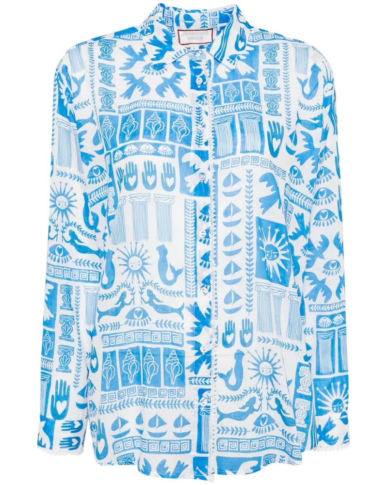 Johnny Was Acantha Hemd - Blau Blau