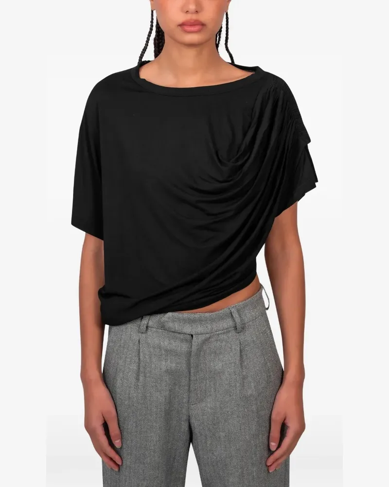 GIMAGUAS Daria draped top - Schwarz Schwarz