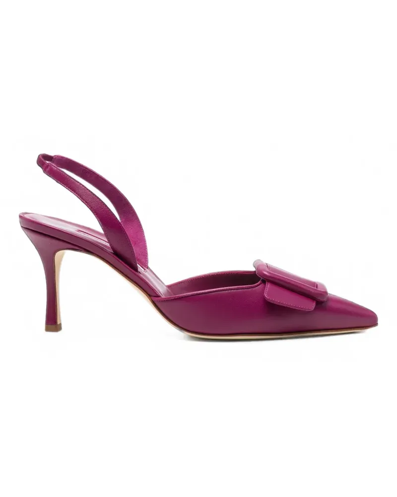 Manolo Blahnik Maysli buckle-detail slingback pumps - Violett Violett