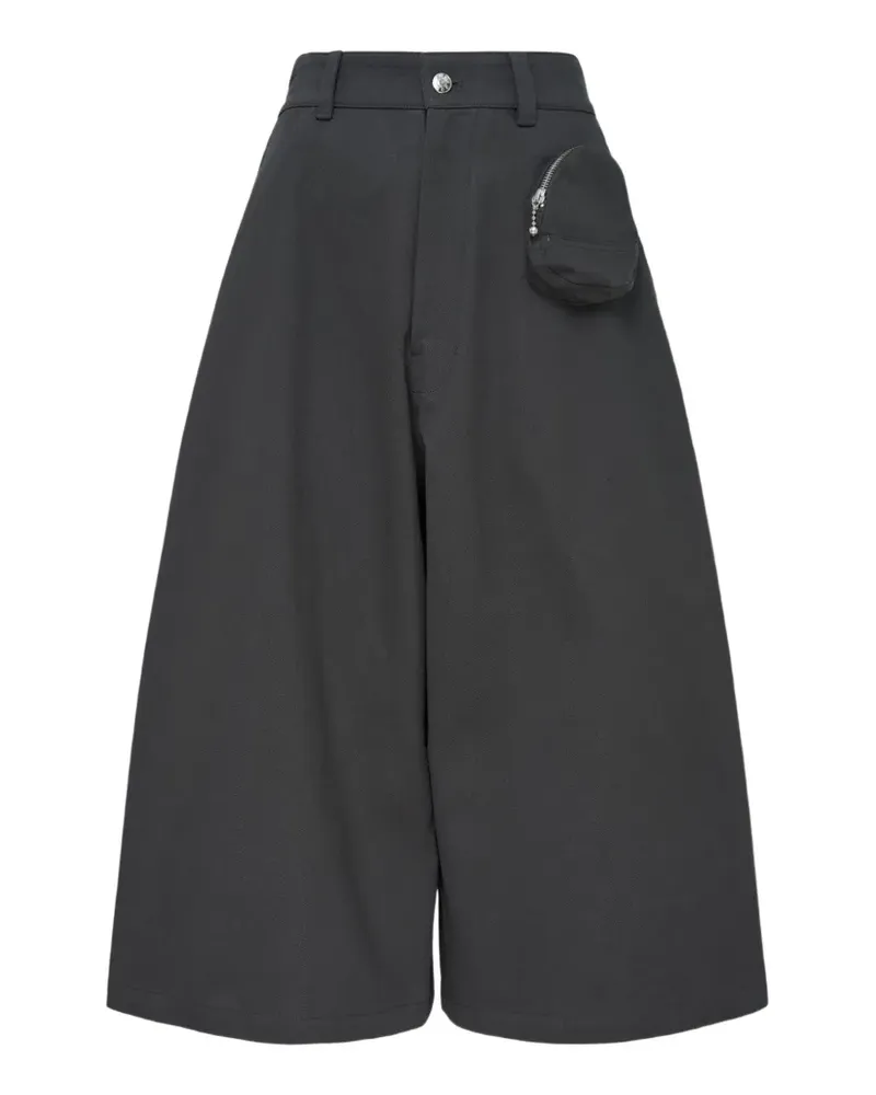 Melitta Baumeister pouch-detail wide-leg trousers - Schwarz Schwarz