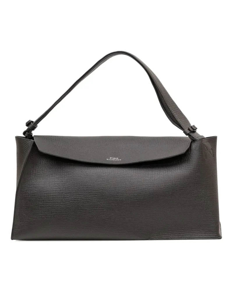 Studio Nicholson Shiboru leather shoulder bag - Schwarz Schwarz
