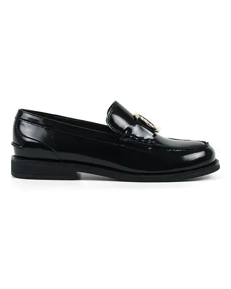Karl Lagerfeld emblem-detail loafers - Schwarz Schwarz