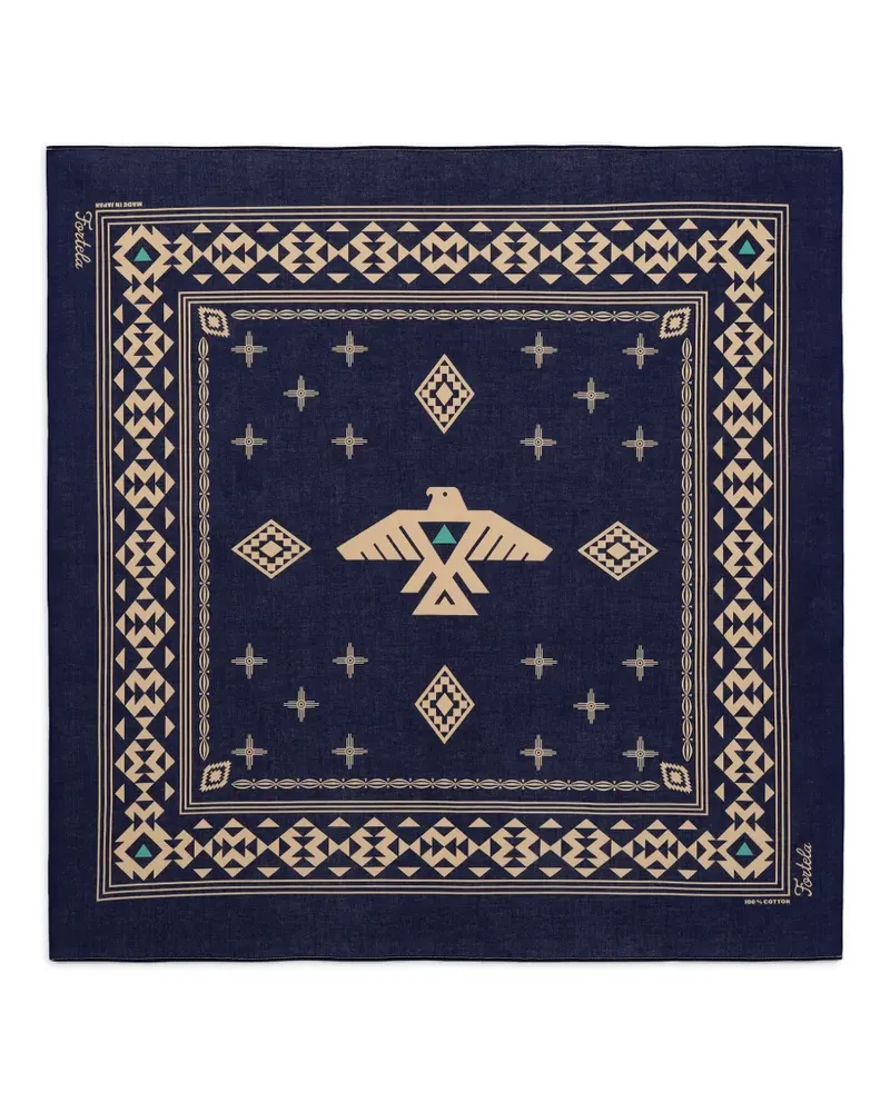 Fortela Bandana mit Vogelmotiv - Blau Blau