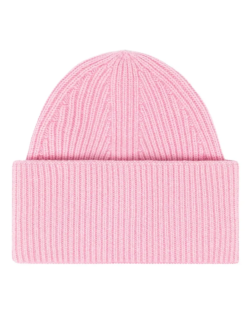 Laneus Gerippte Beanie - Rosa Rosa