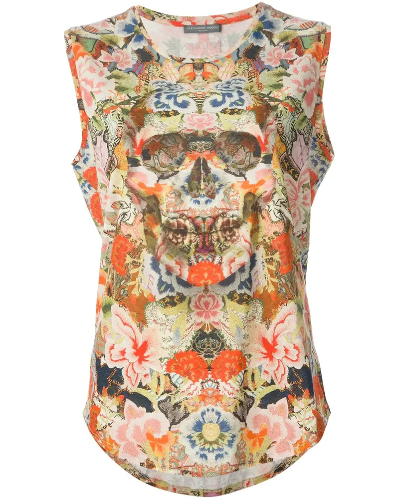 Alexander McQueen floral skull vest - Mehrfarbig Mehrfarbig