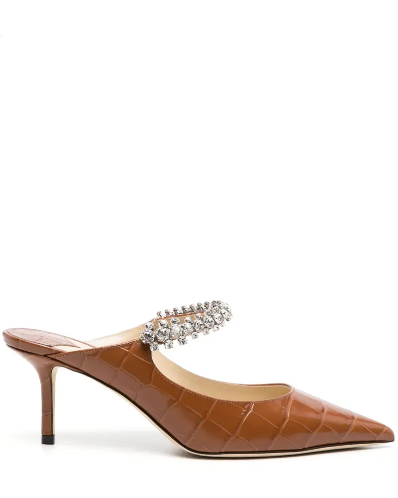 Jimmy Choo Bing Mules 75mm - Braun Braun