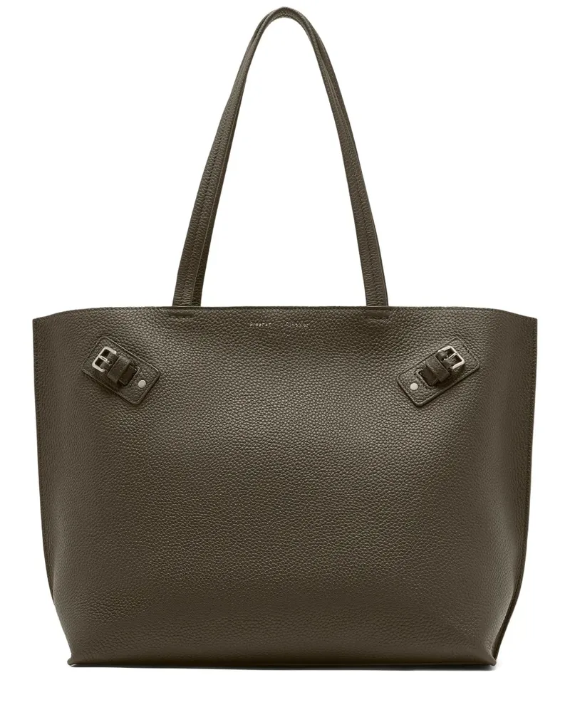 Proenza Schouler Days Tote Bag aus strukturiertem Leder mit Schnallendetail - Grün Grün