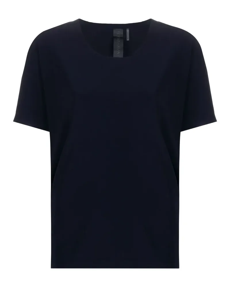 Norma Kamali Kastiges T-Shirt - Blau Blau