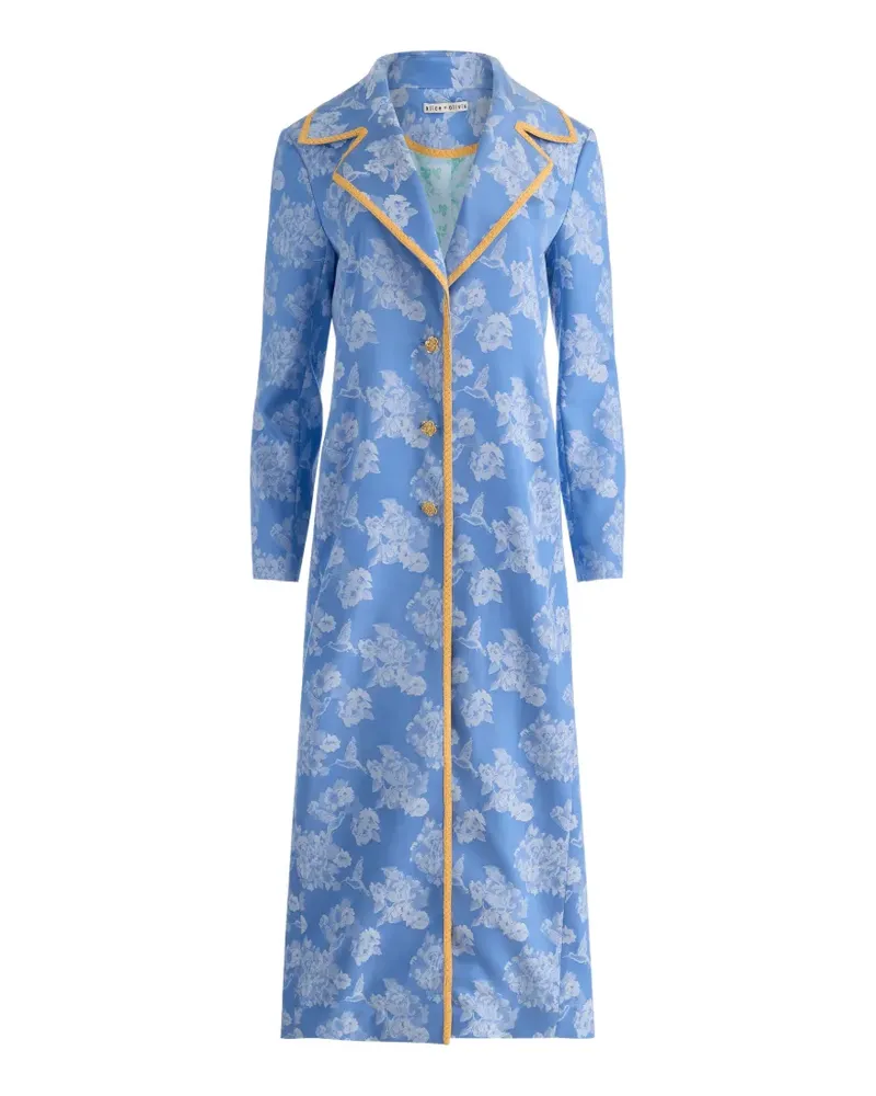 Alice + Olivia Levine floral-print coat - Blau Blau