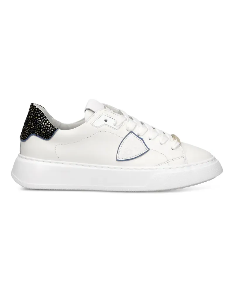 Philippe Model Temple Sneakers mit Leopardenprint - Weiß Weiß