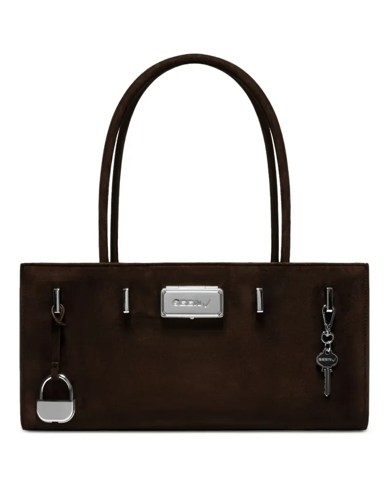 Seen Users Aura Schultertasche aus Wildleder - Braun Braun
