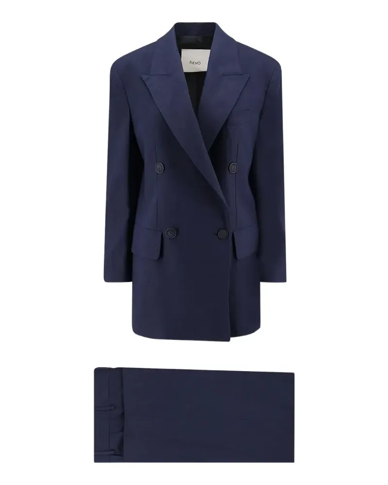 Hevò Rocchetta double-breasted suit - Blau Blau