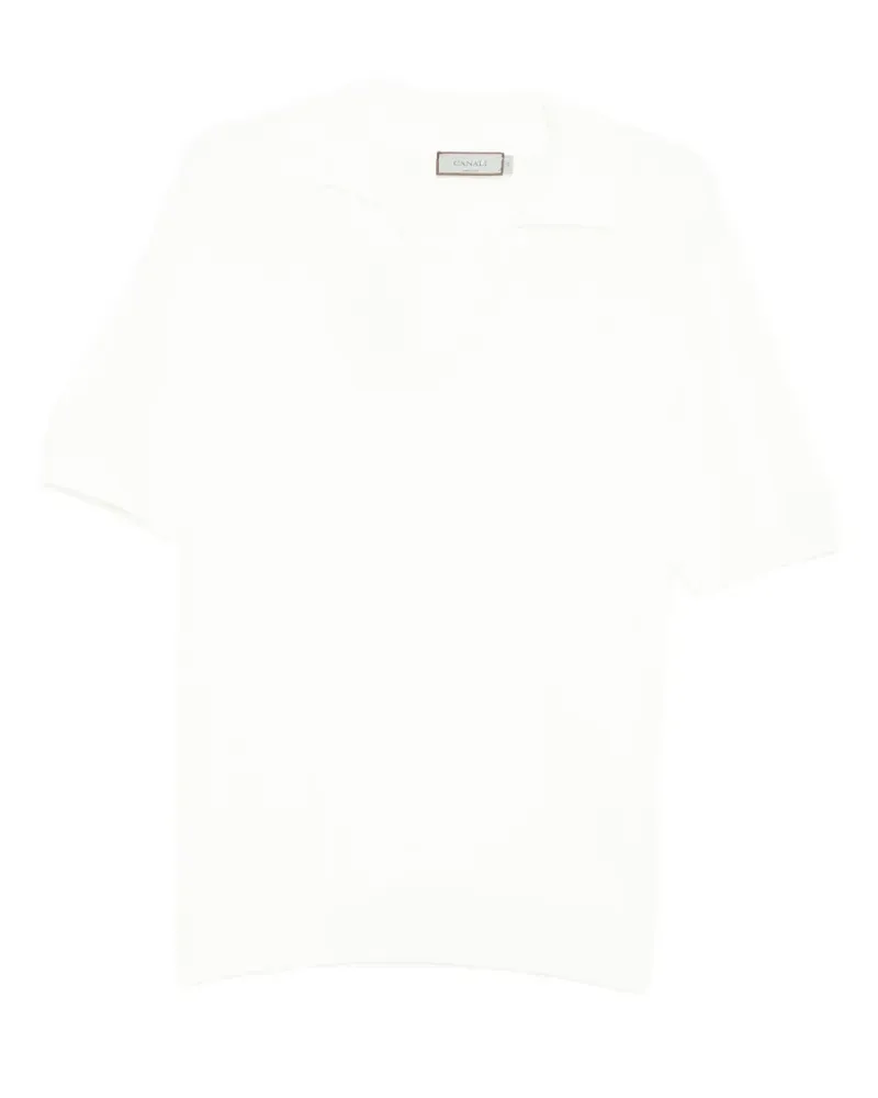 Canali textured top - Weiß Weiß