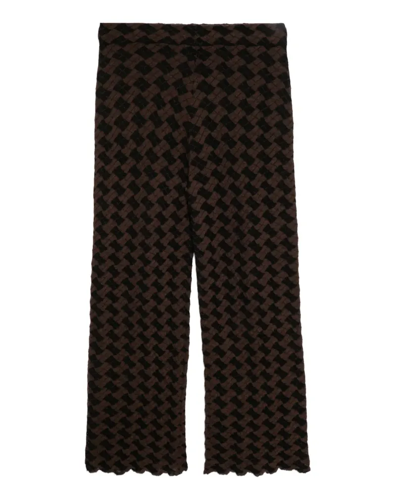 YANYAN KNITS Cropped-Hose aus Korbgeflecht - Braun Braun