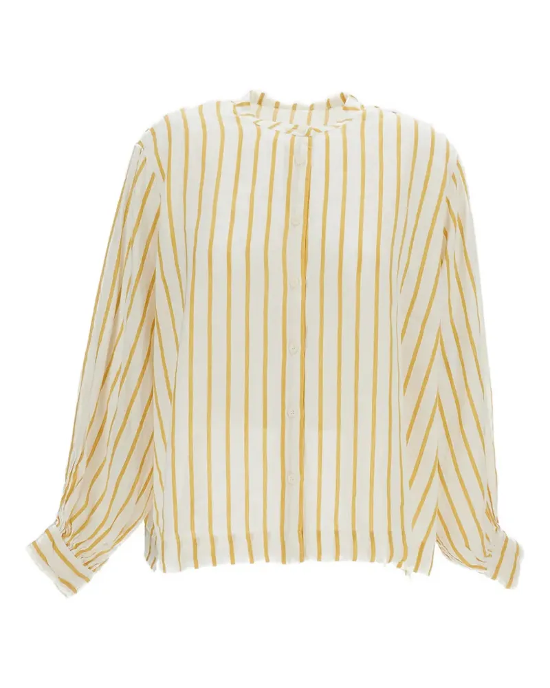 Casey Casey Liney short-sleeved striped shirt - Weiß Weiß