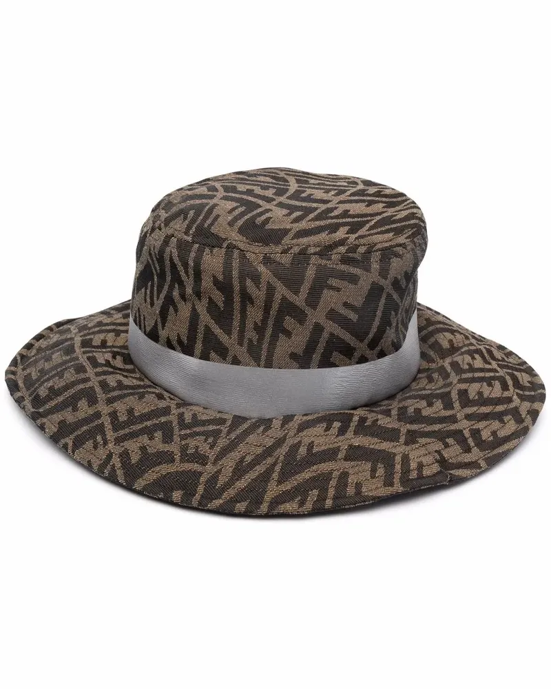 Fendi Hut mit FF Vertigo-Motiv - Braun Braun