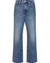 7 for all mankind Halbhohe Straight-Leg-Jeans Blau