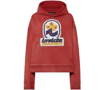 Hoodie mit Logo-Applikation - Rot
