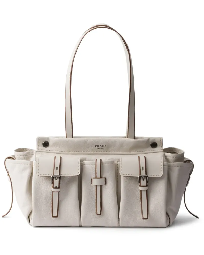 Prada Route large leather tote bag - Nude Nude
