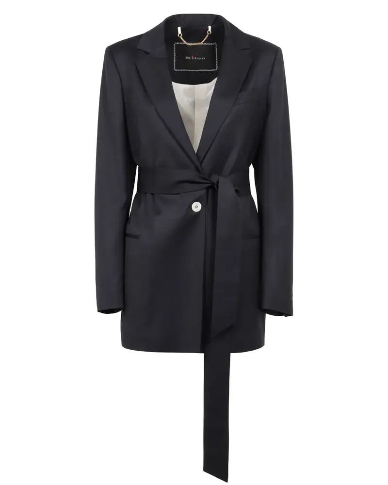 Kiton Klassischer Blazer - Blau Blau