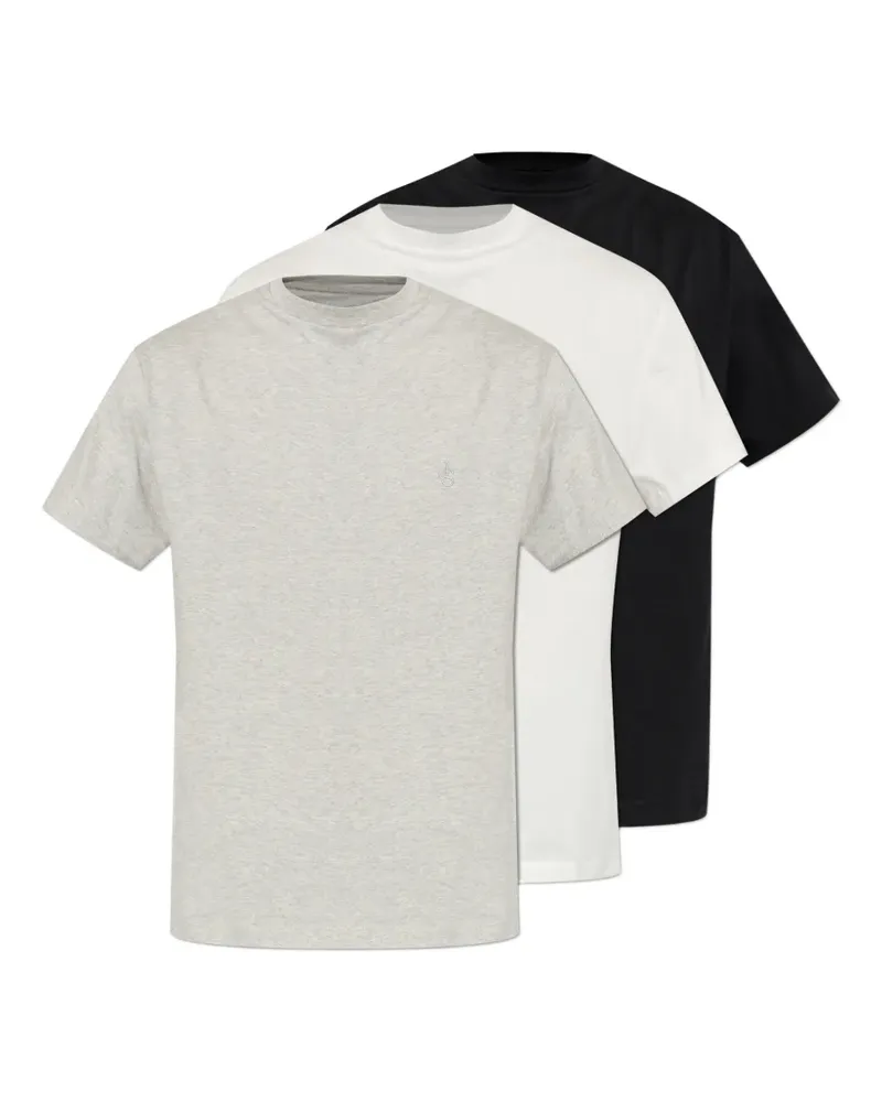 Jil Sander logo-embroidered T-shirt - Weiß Weiß