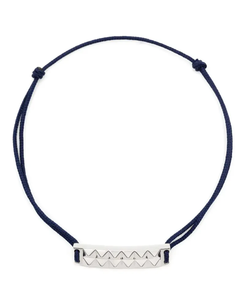 Le Gramme buff-top pyramid-guilloché bracelet - Blau Blau
