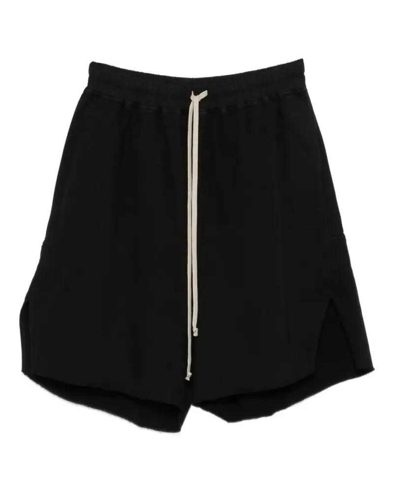 DRKSHDW by Rick Owens drawstring zip-detail cotton shorts - Schwarz Schwarz