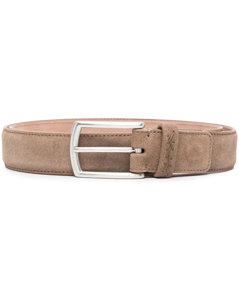 Ermenegildo Zegna Gürtel mit Ziernähten - Braun Braun