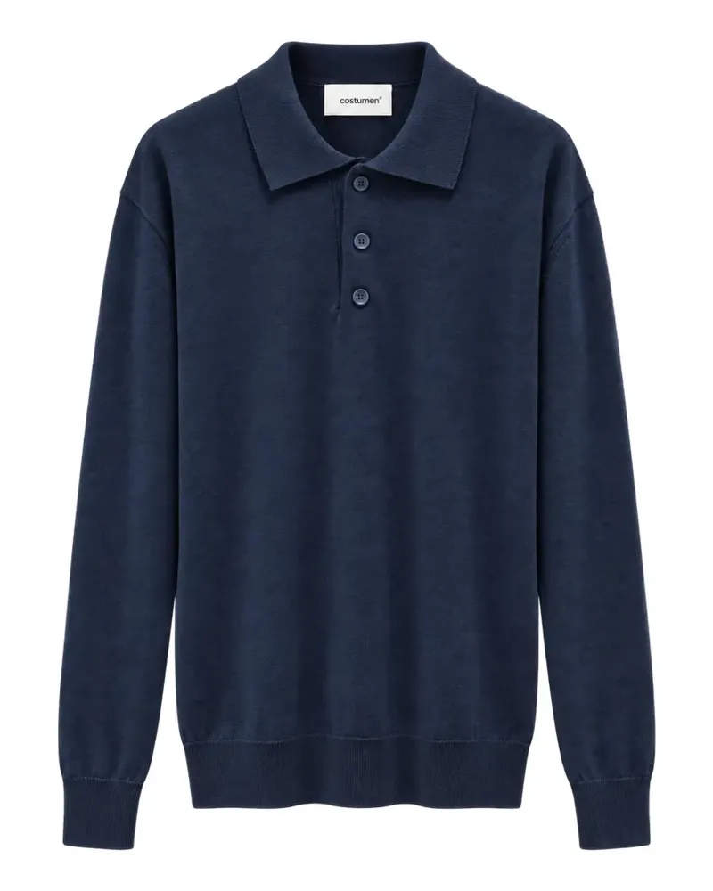 Costumein Pablo Poloshirt aus Merinowolle - Blau Blau