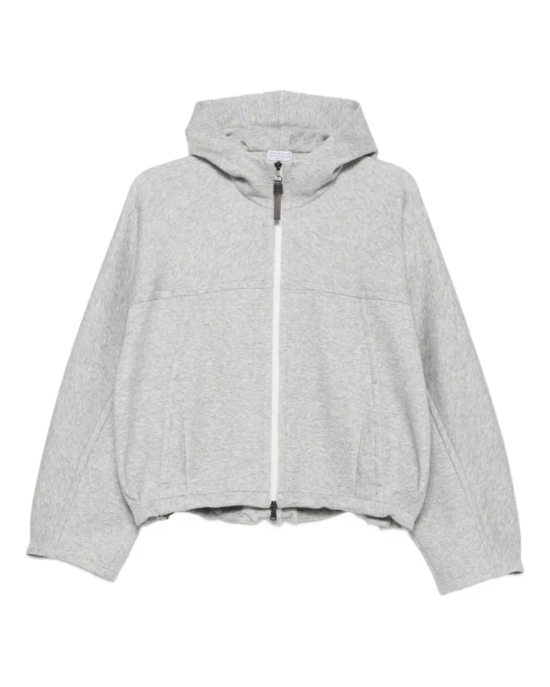 Brunello Cucinelli jersey zip-up hoodie - Grau Grau