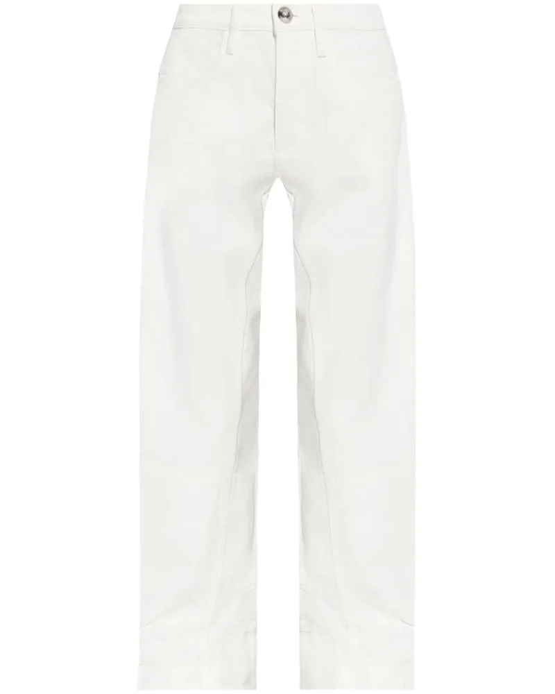 Jil Sander Hose mit geradem Bein - Weiß Weiß