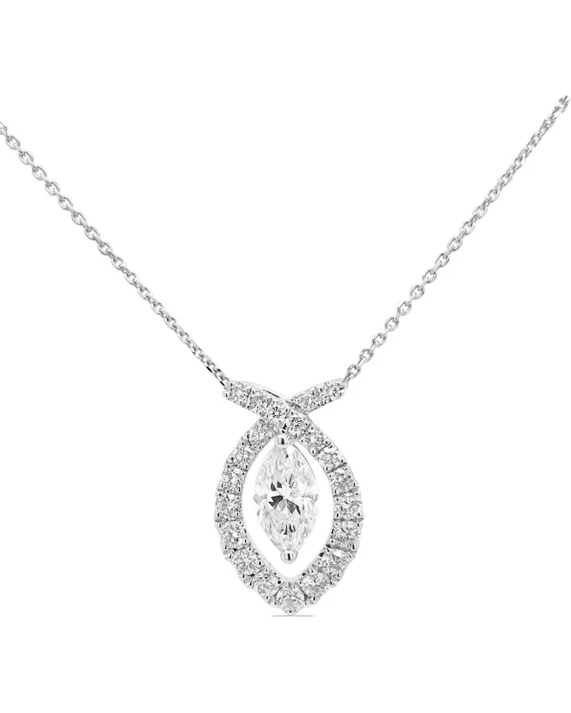 HYT Jewelry 18kt Weißgoldhalskette mit Diamanten - Silber Silber