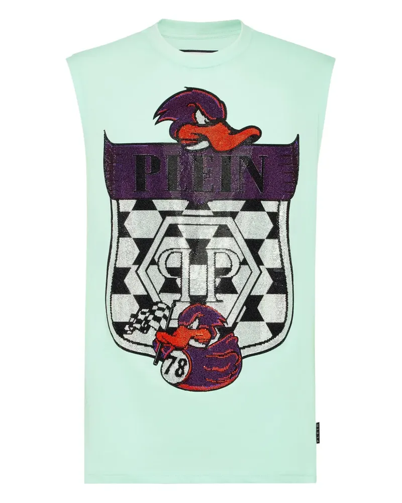 Philipp Plein Trägershirt mit Logo-Print - Grün Grün