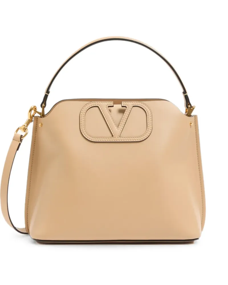 Valentino Garavani Fill Me leather hand bag - Nude Nude