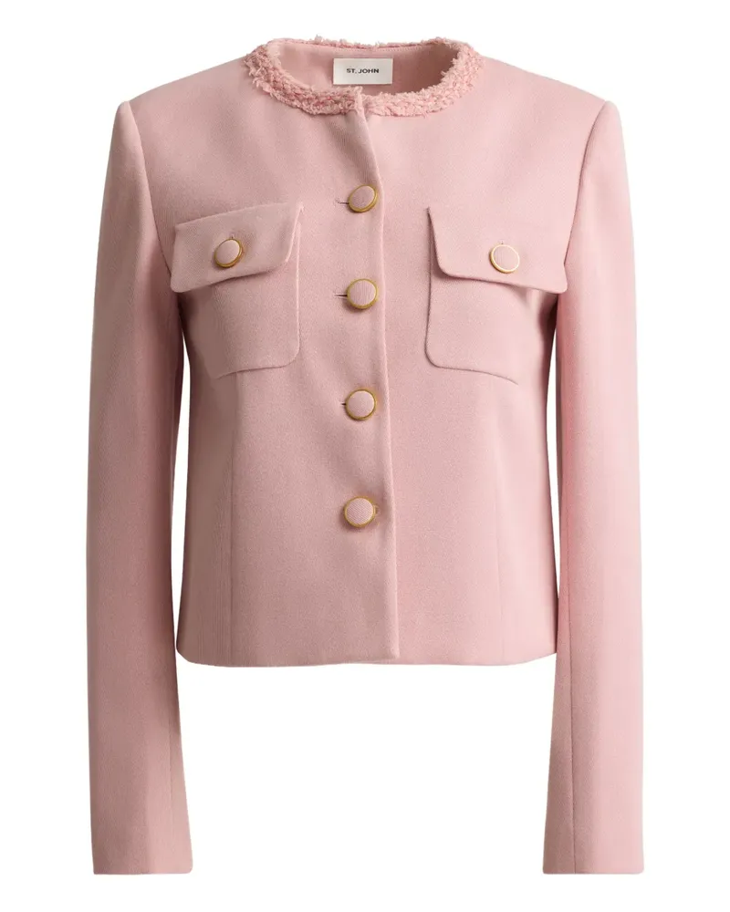 ST. JOHN Melierte Twill-Jacke - Rosa Rosa