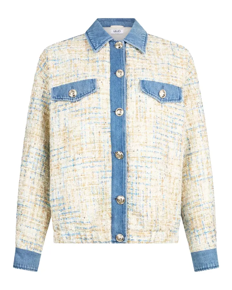 Liu Jo bouclé-texture jacket - Nude Nude