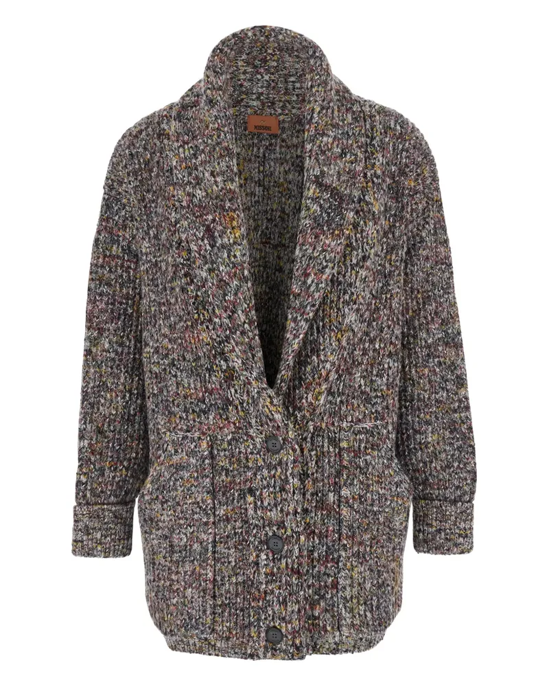 Missoni Gerippter Cardigan mit Flammen - Grau Grau