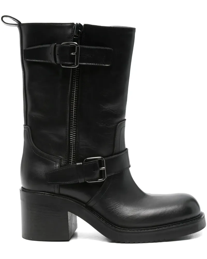 Elena Iachi leather zip boots - Schwarz Schwarz