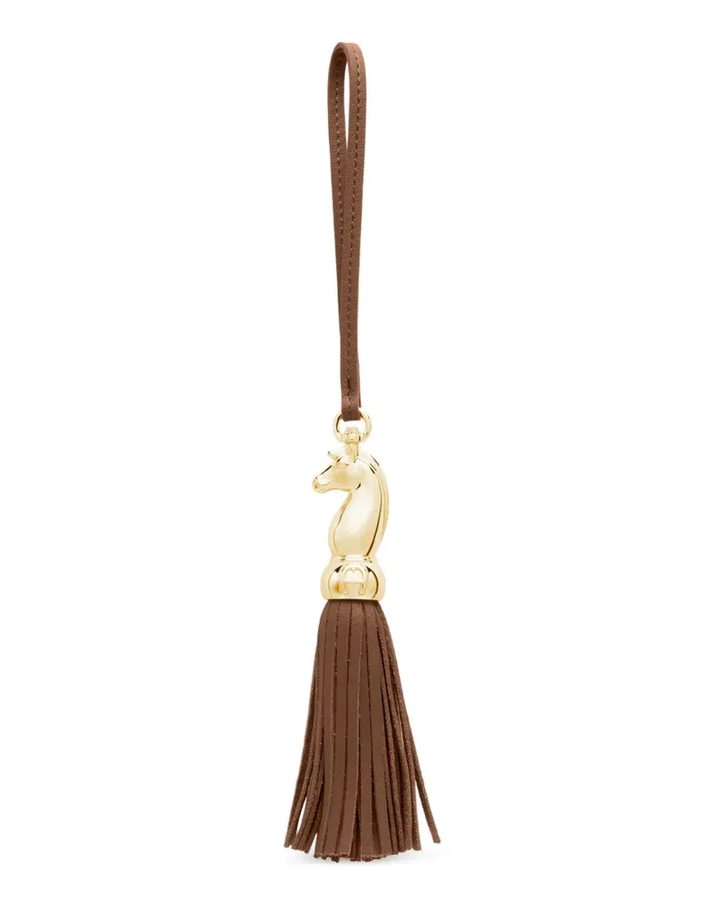 Aigner Ciondollini Taschenanhänger mit Pferdekopf und Quaste - Braun Braun