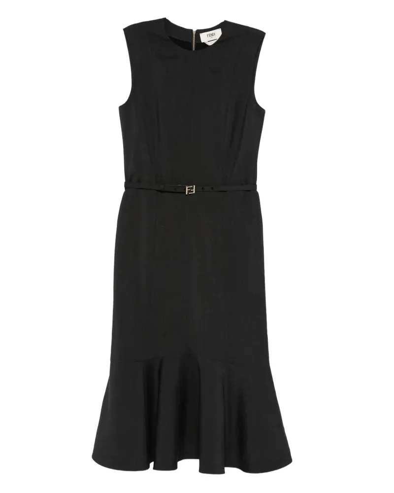 Fendi Kleid aus Wollgemisch - Schwarz Schwarz