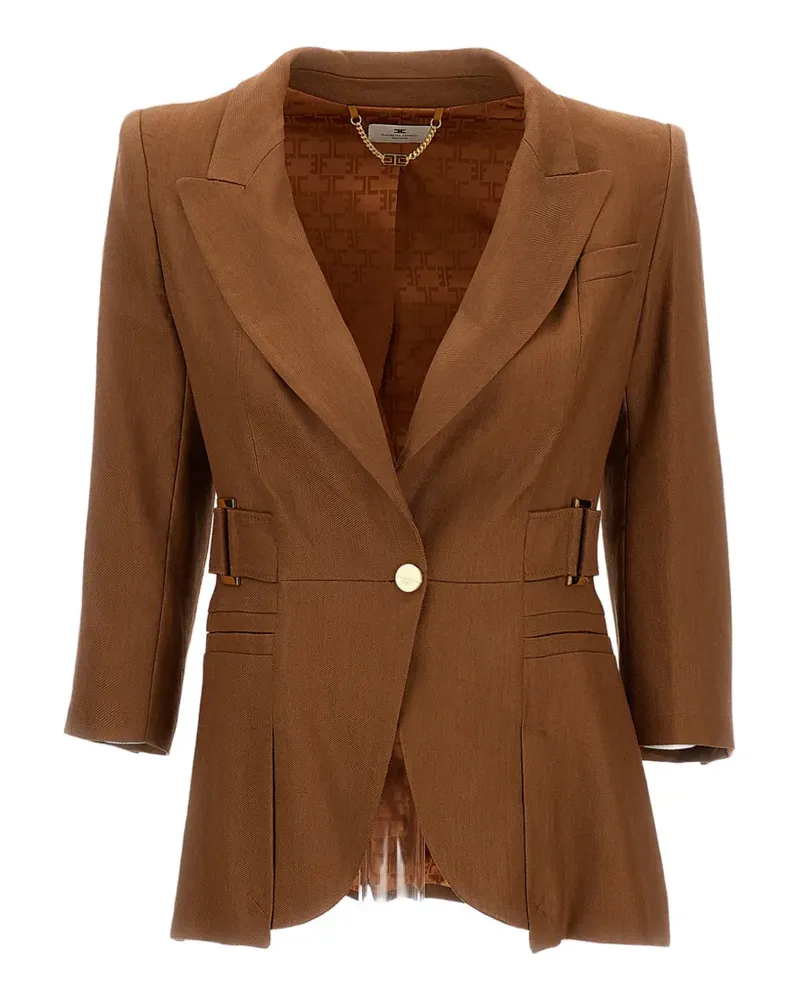 Elisabetta Franchi padded-shoulder blazer - Grün Grün