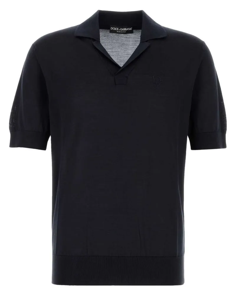 Dolce & Gabbana Poloshirt aus Seide - Blau Blau