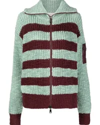 Moncler Gestreifter Cardigan Rot