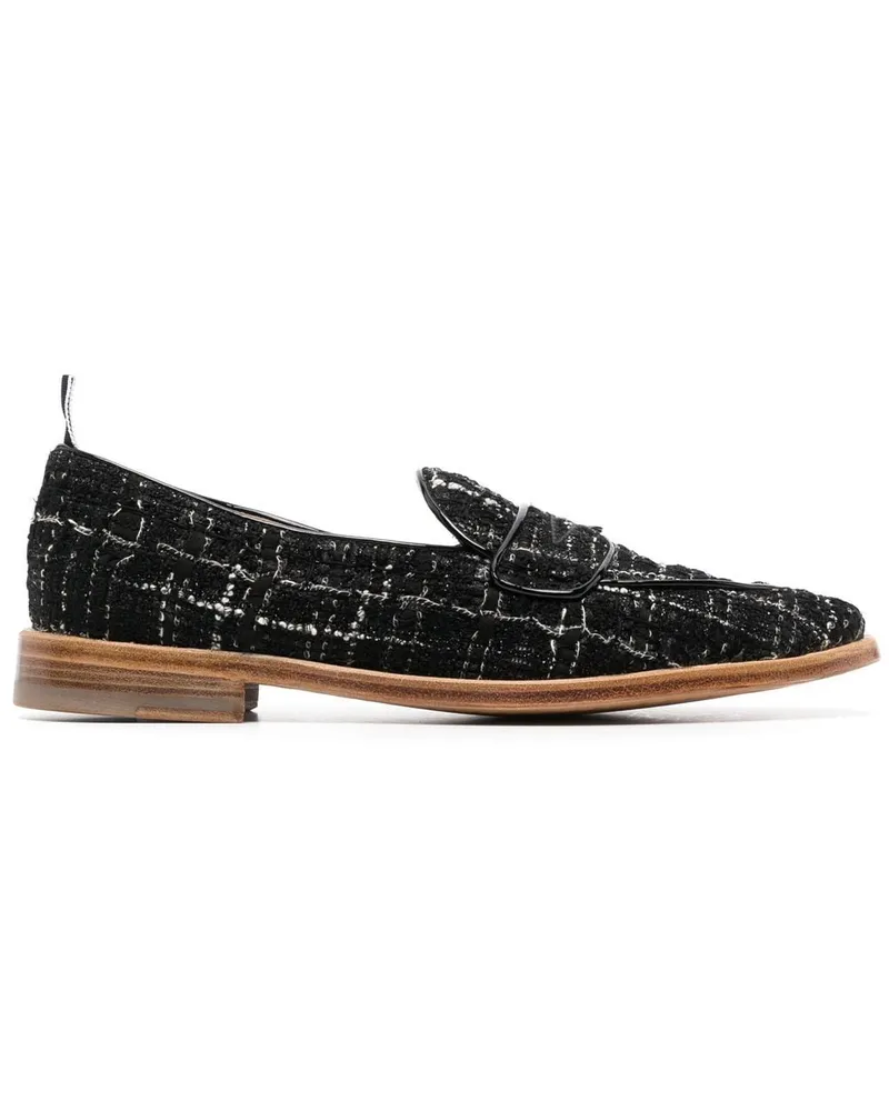 Thom Browne Penny-Loafer aus Tweed Schwarz