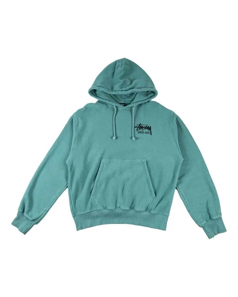 Stüssy Santa Ana Hoodie mit Logo-Print - Grün Grün