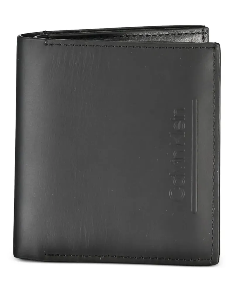 Calvin Klein embossed-logo bifold wallet - Schwarz Schwarz